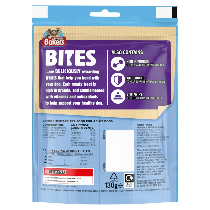 Bakers Treats Chicken Bites 130g-1